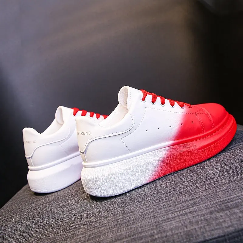 

New Vulcanize Shoes Summer Sneakers 2021 Breathable Rainbow Color Fashion Casuals Height Increasing Female Chunky Ladies Shoes