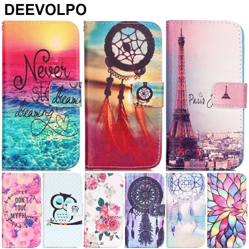 Чехол DEEVOLPO Fundas для Apple iphone 7, 8, 6, 6S Plus, 5, 5S, SE, 5C, 4, 4S, розовая башня, лотос, кожаный кошелек, чехол, сумка DP03E