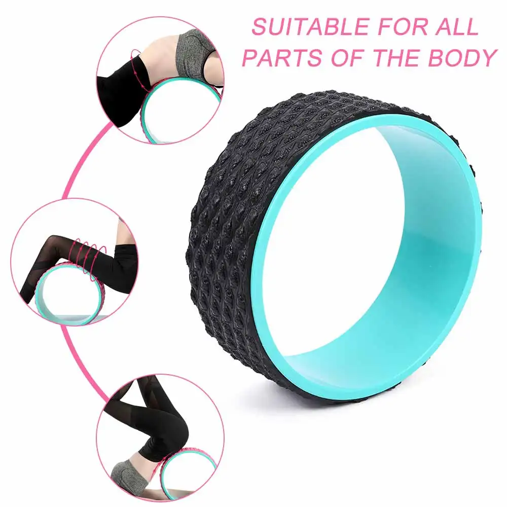 

8mm 3D Massage Point Yoga Wheel Back Training Yoga Circles TPE Waist Shape Bodybuilding ABS Gym Professional Fitness Equipment