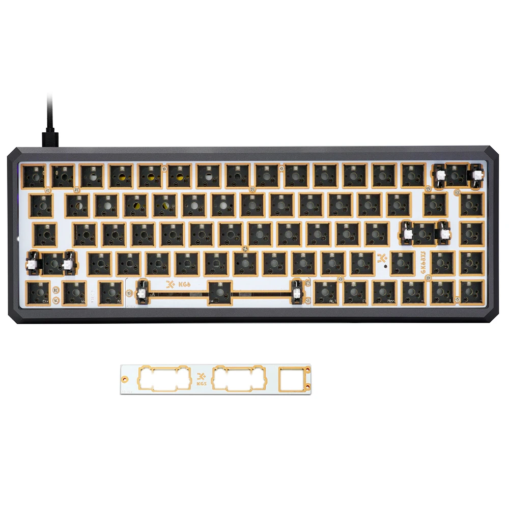 GK68 GK68x GK68xs RGB Горячая замена программируемый Bluetooth проводной чехол с ЧПУ печатная