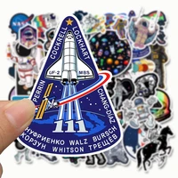50pcs outer space ufo rocket astronaut stickers for travel luggage laptop refrigerator motorcycle cartoon diy stickers