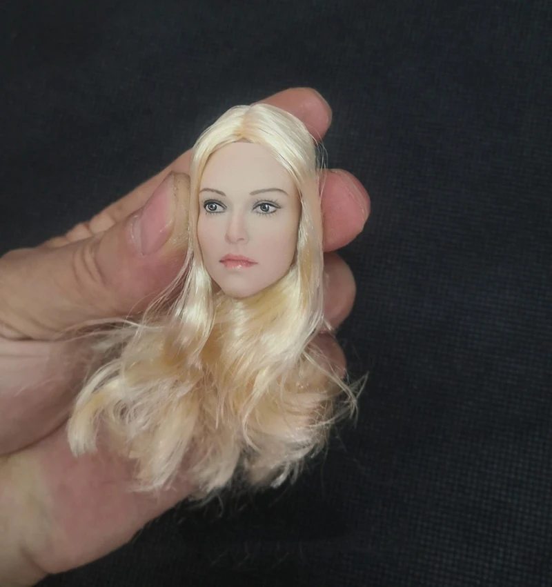 

1/6 Famous Model Ashley Benson Head Models Curly Long Hair for 12''Female Figures