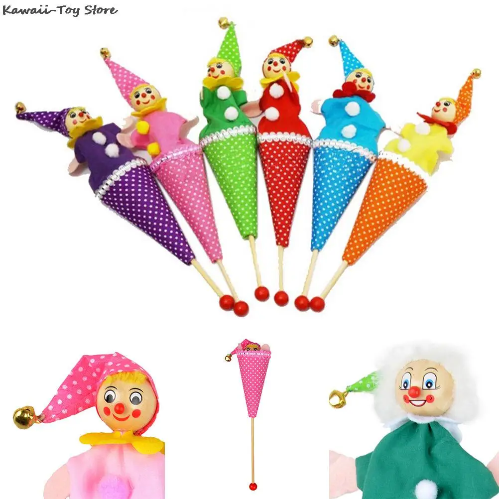 

1Pcs Hot Random Style Bell Hide Seek Pop Up Telescopic Baby Kids Educational Toys Hand Puppet Telescopic Stick Doll