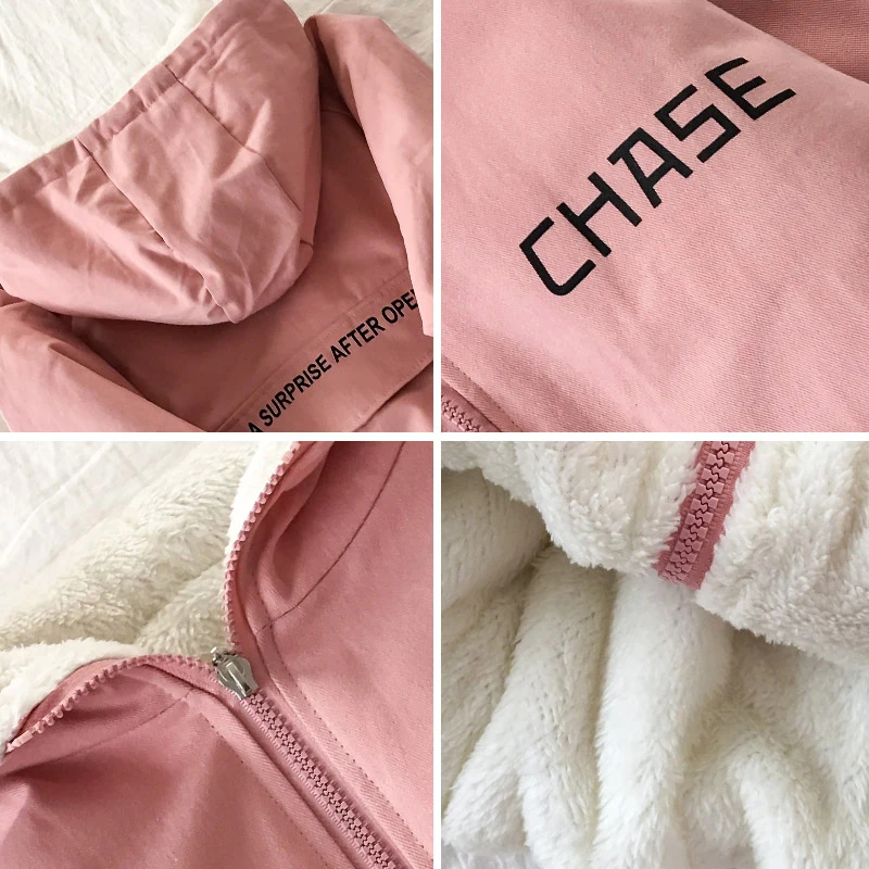 

Winter Jacket Women Thick Warm Hooded Parka New Down Jacket Cotton Padded Coat Long sleeve Top Female Autumn Outerwear