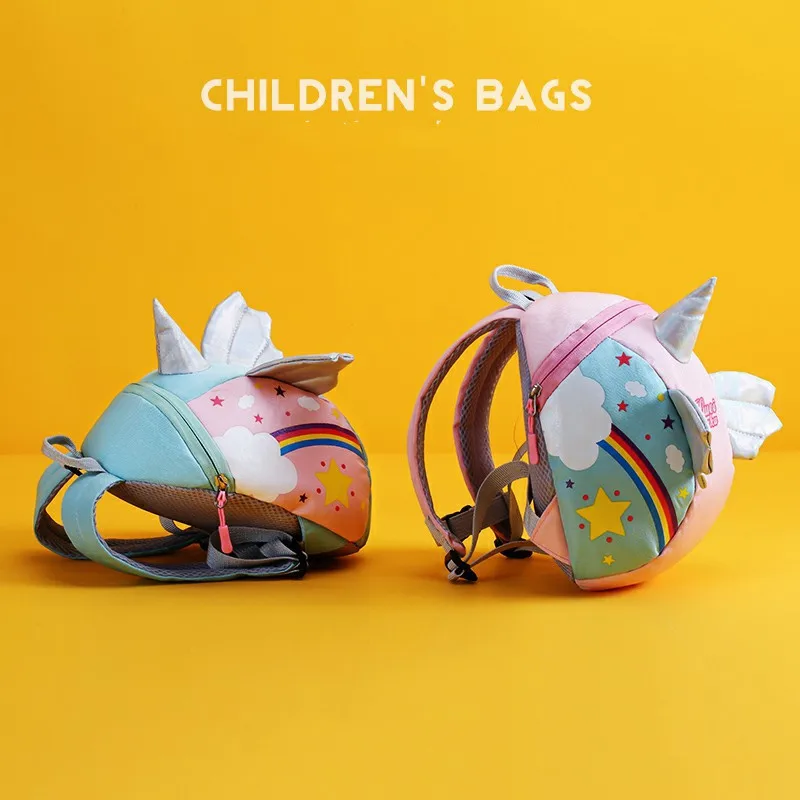 

2020 new Unicorn anti lost children's schoolbag primary school schoolbag kindergarten backpack 1-3-4 years old