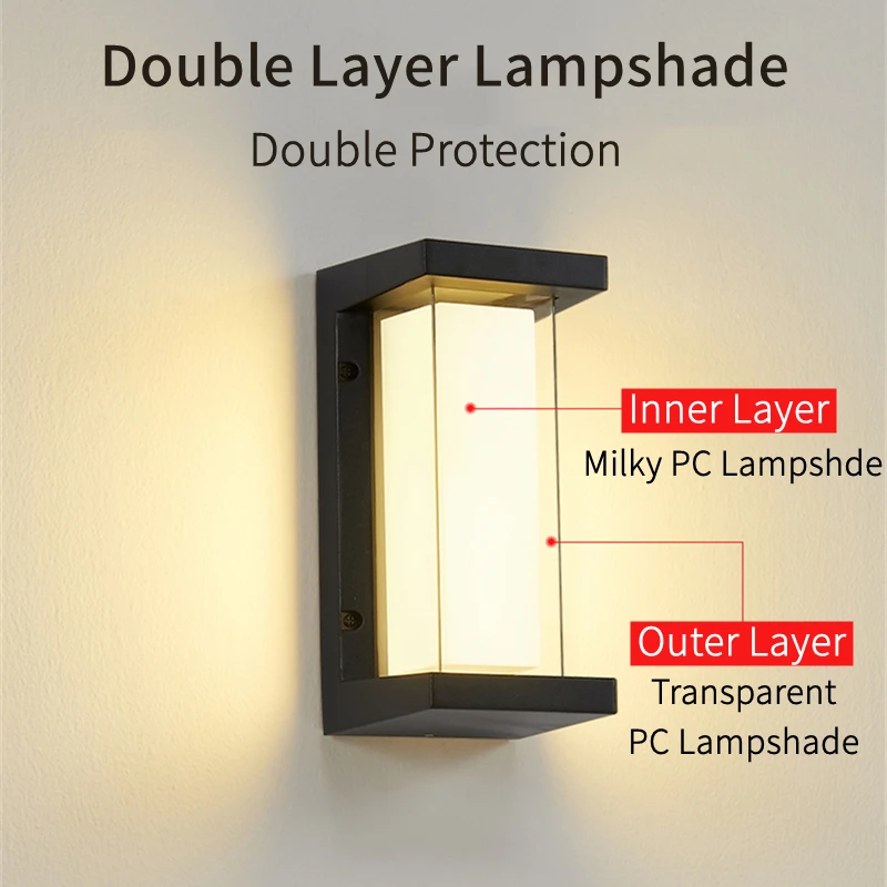 Современная уличсветодиодный светодиодная настенная лампа водонепроницаемый