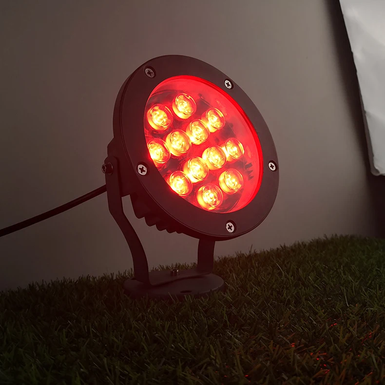 Новый 3в1 RGB светильник для газона AC85 265V AC24V Светодиодный проекционный 18 Вт 27 36 54