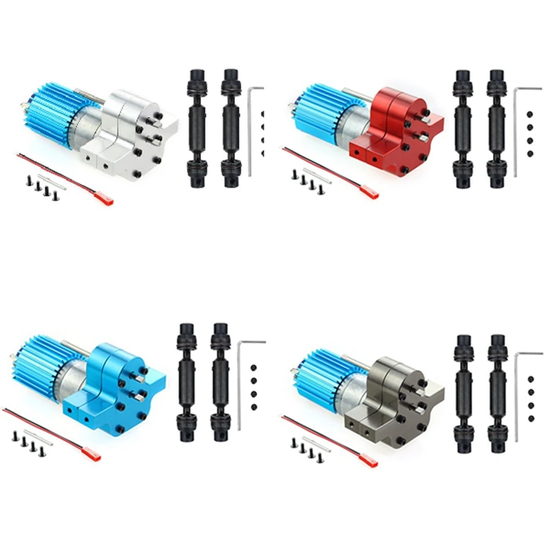 

Металлическая коробка передач 370 с приводным валом для WPL C14 C24 B24 B36 MN D90 MN99S обновленные аксессуары для радиоуправляемых автомобилей