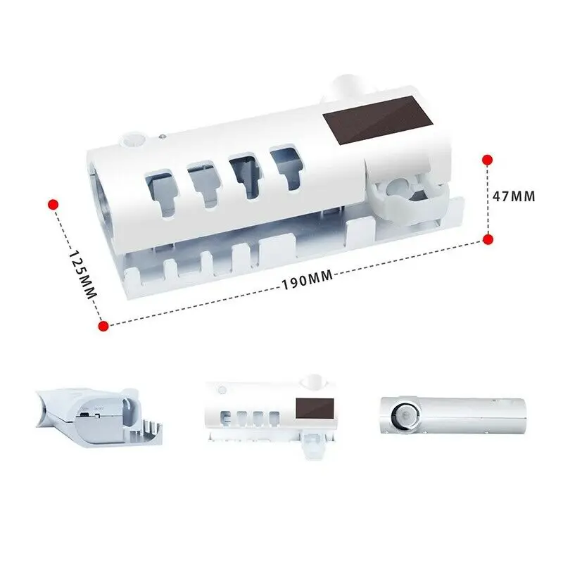 

Toothpaste Dispenser Bracket Cleaner Solar Ultraviolet Toothbrush Disinfectant Cleaner Storage Room Bathroom Y9Y085B7