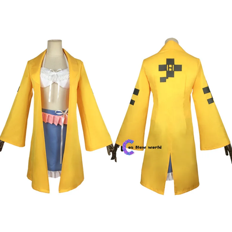 2020 NEW Danganronpa V3:Killing Harmony Angie Yonaga Cosplay Costume Uniform Anime Halloween Yellow Suit Wig | Тематическая одежда
