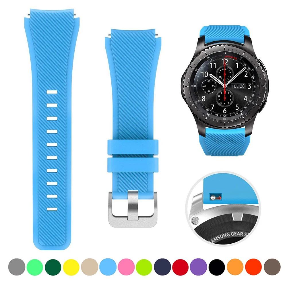 

For Samsung Gear S3 Frontier/Classic Watchband 22/20mm Band For Galaxy Watch 46mm 42mm Huawei GT 2/Galaxy 3 Silicone Sport Strap