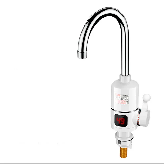 Electric Kitchen Water Heater Tap Instant Hot Cold Heating Water Faucet 3S Instantaneous Heater Faucet Tankless 3000w - Цвет: Digital Display