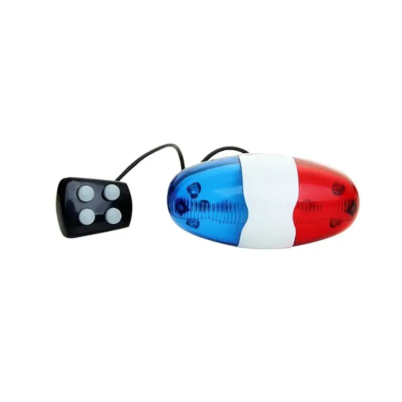 

Practical Bicycle Police Front Light Warning Siren Cycling Electric Horn Bell With 6 LED Lamp