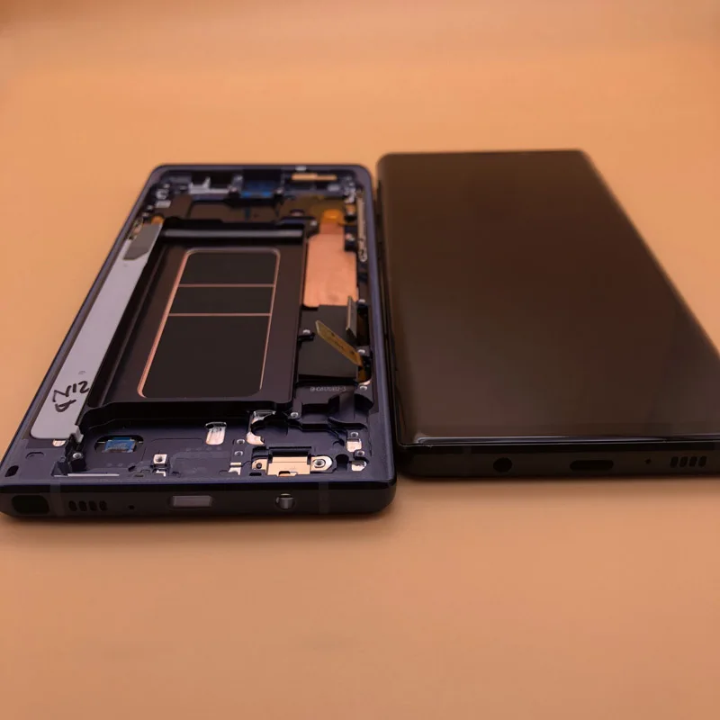 Не горит тени оригинальный 6 4 ''ЖК дисплей с рамкой для SAMSUNG GALAXY Note 9 Note9 N960D N960F