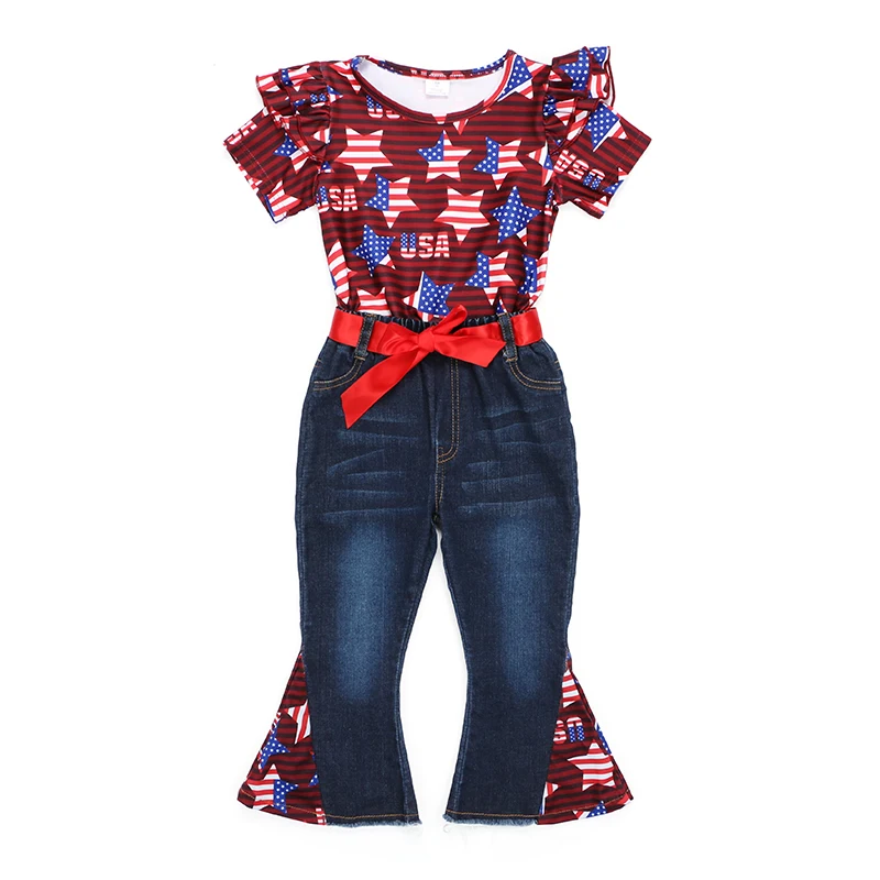 Kaiya Angle комплект одежды для малышей полосатая звезда принт алфавит Футболка