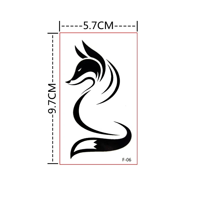 Waterproof Temporary Tattoos Stickers Totem Cute Fox Wolf Tattoo Women's Flower Sticker Arm Fake Sleeves Flash Body Art Male