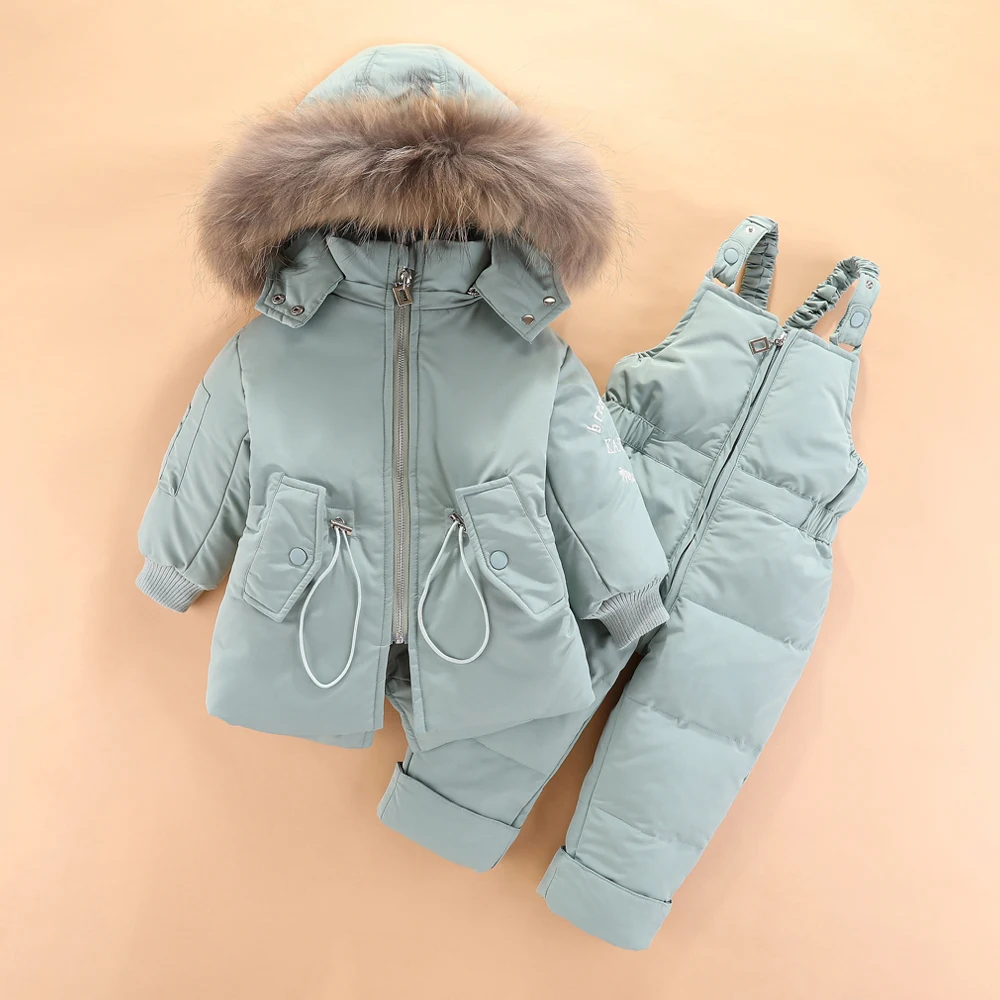 

OLEKID 2021 Winter Baby Snowsuit Hooded Baby Boy Down Jacket Coat Warm Overalls Clothes Set 1-4 Years Kids Toddler Girl Jumpsuit