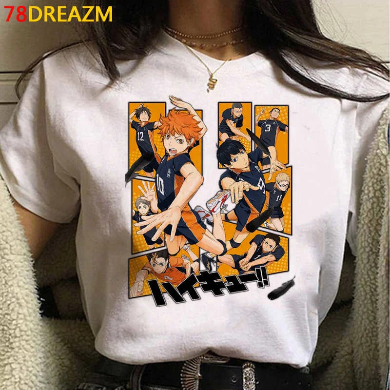 

Футболка Oya Haikyuu мужская с принтом пары, винтажная уличная одежда в стиле Харадзюку, лето