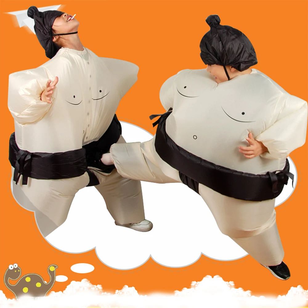 Милый надувной костюм сумо для взрослых с воздушным вентилятором нарядное