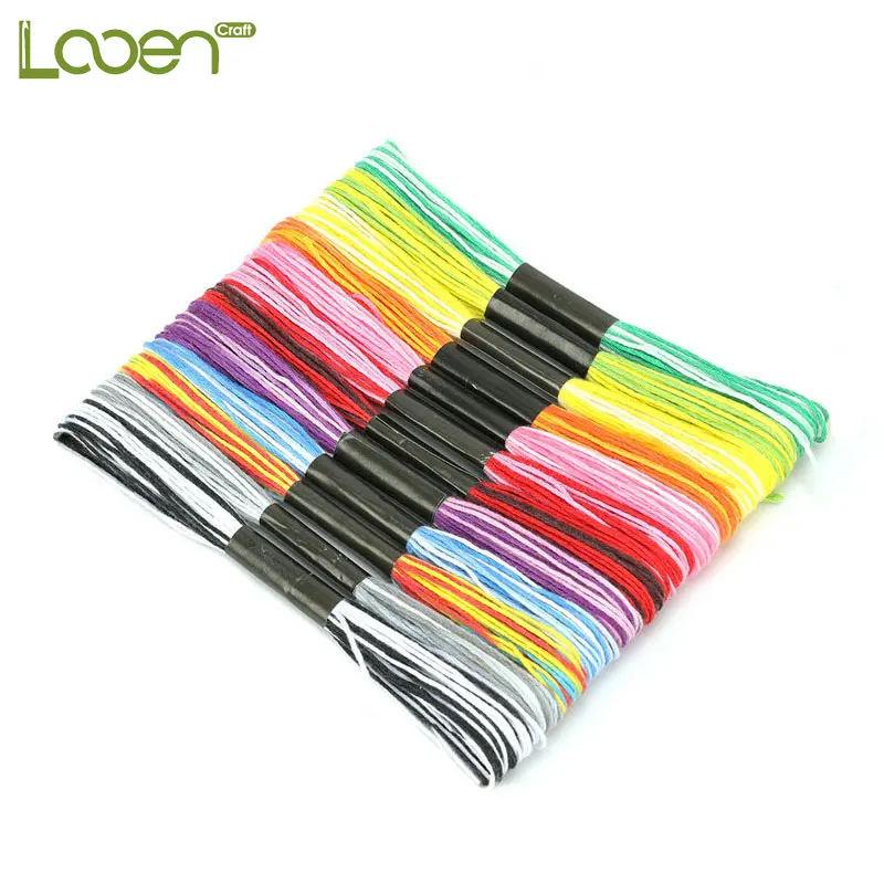 12 шт./лот нить для вышивки крестиком красящие нитки рукоделия плетеные браслеты