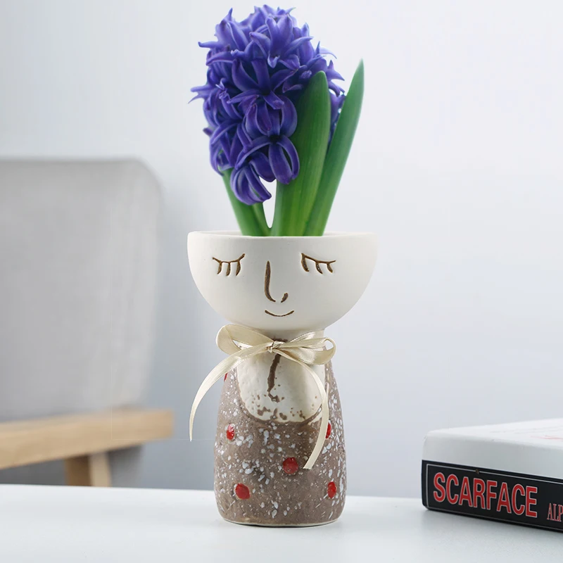 

Милый Креативный цветочный горшок, керамический Европейский комнатный Цветочный ящик для растений, домашний балкон, Doniczka Ozdobna, комнатный са...