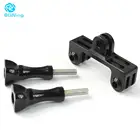 Двойной кронштейн из алюминиевого сплава, аксессуары для двунаправленного адаптера, светодиодный светильник, держатель для камер GOPRO 3 + 4 5 SJcam Yi GitUp