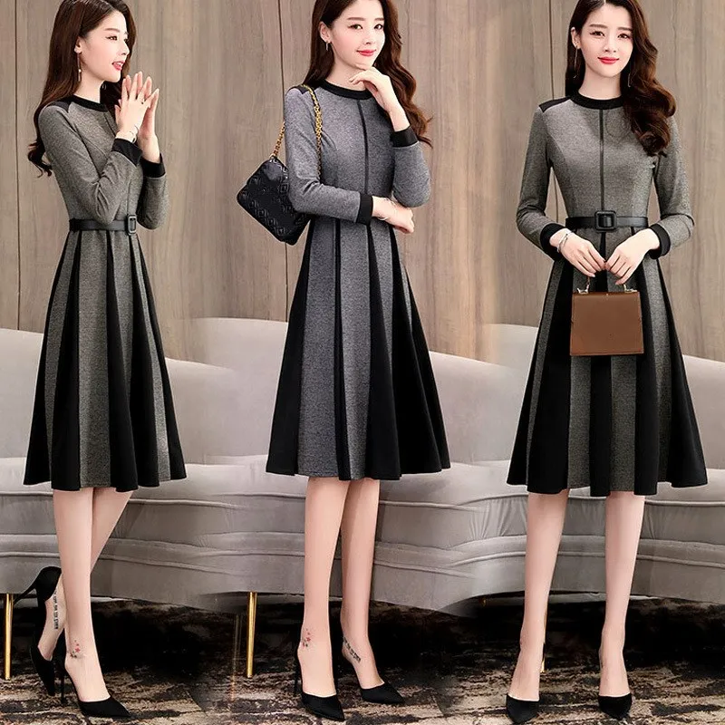 Женское платье трапециевидной формы Элегантное повседневное облегающее до