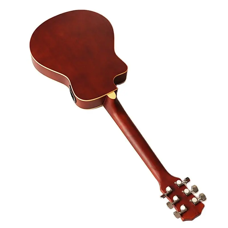elektrische akustische gitarre 6 string 34 cutaway design reise gitarre 20 bünde sunburst farbe folk gitarre mini gitarren für reise free g