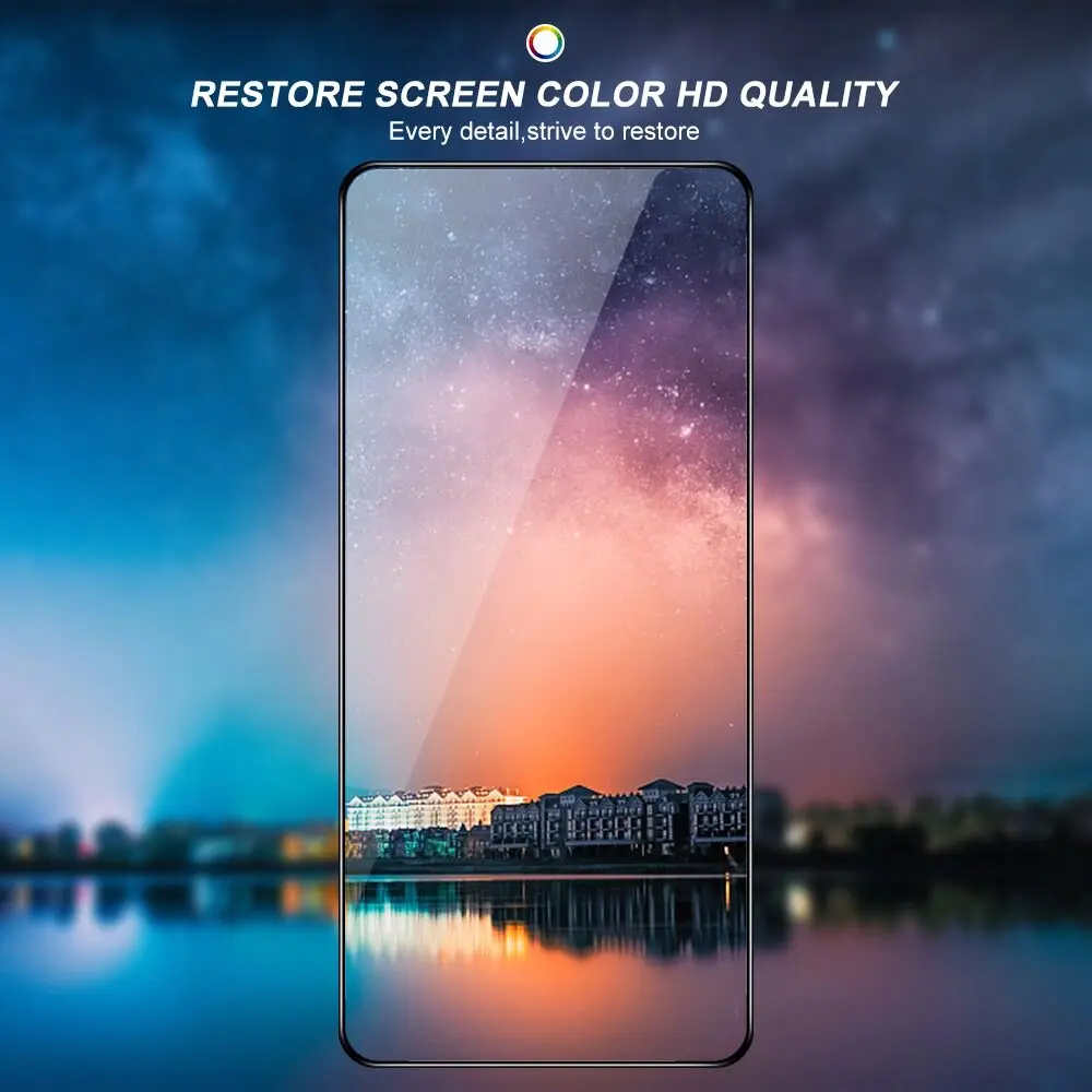 Cristal templado con pegamento completo para Redmi Note 10, 5g, Protector de pantalla, pel&iacute;cula de lente de c&aacute;mara para Redmi Note 10-3