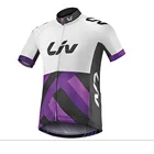 LIV женская фиолетовая футболка с коротким рукавом шорты с гелевыми вставками укороченные брюки Roupa Ciclismo Maillot Mujer горячая Распродажа велосипедные топы