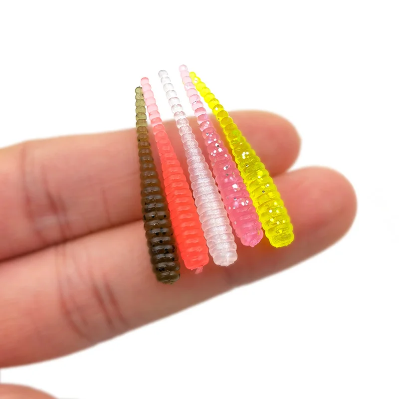 OUTKIT Neue Weicher Köder 10 stücke Silikon Köder 35mm 0,3g Gerade Schwanz Pin Swimbait Wobbler Wurm bass karpfen Rockfishing Angelgerät – Detail 6