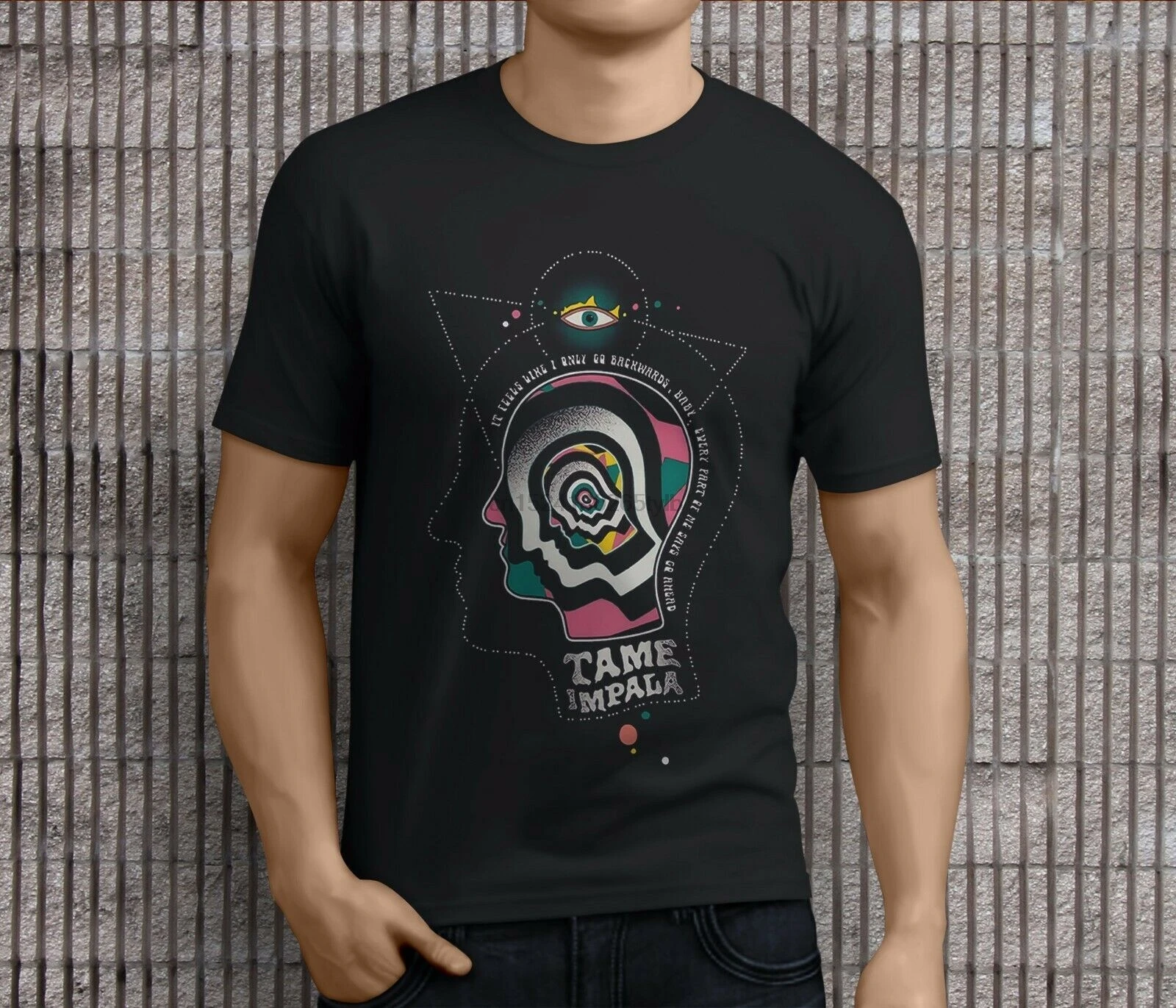 

New Popular Tame Impala Aliens Men Black T-Shirts S-3XL