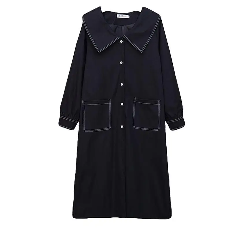 L-4XL женская верхняя одежда больших размеров пальто осенняя длинная