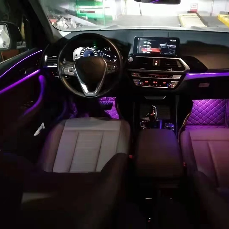 Для BMW X3 X4 18-20 автомобиля внутренняя Светодиодные ленты лампы бар окружающей