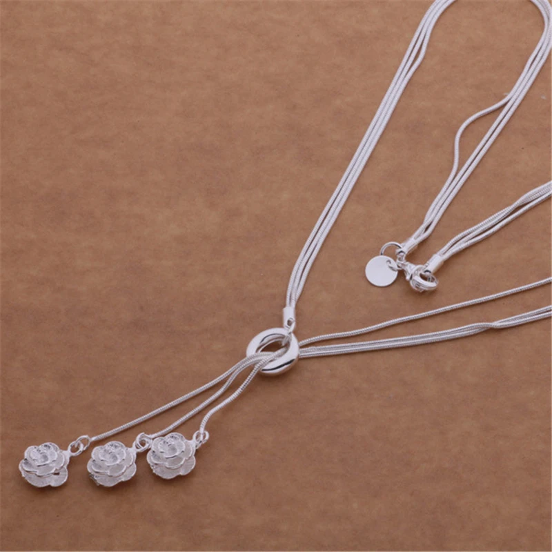 Комплект ювелирных изделий Charmhouse из чистого серебра для женщин браслет с цветком