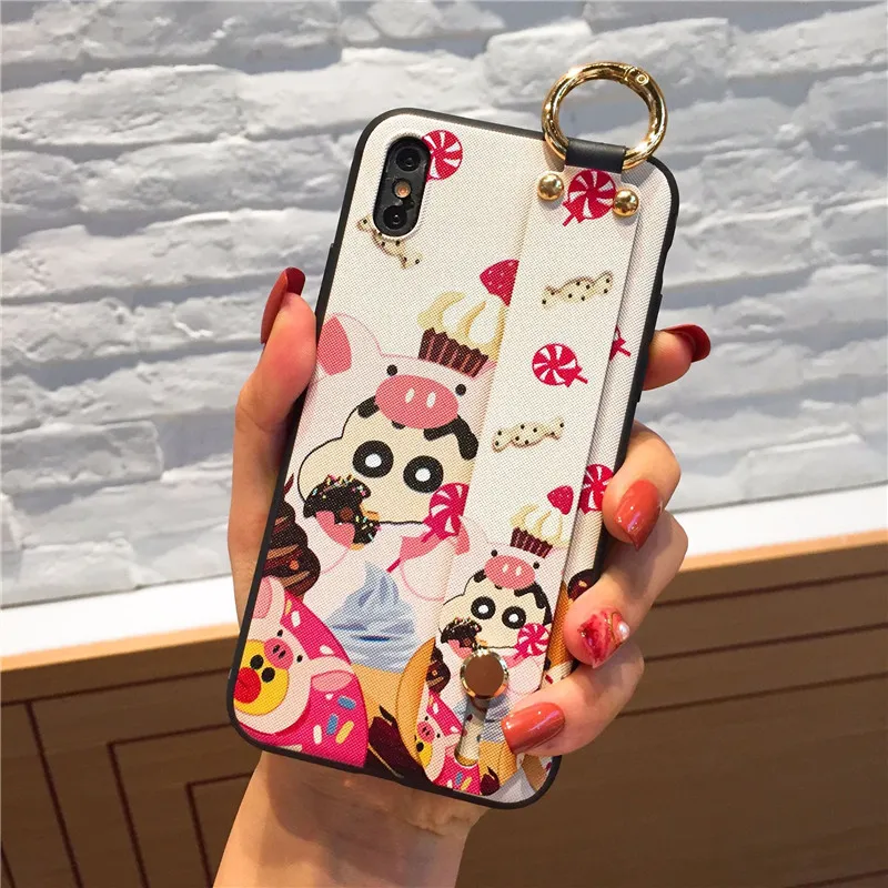 7240-3 IRONGEER Мультфильм Дональд Дак чехол для телефона для iPhone 6S плюс 7 8 плюс мягкий чехол для iPhone X XS MAX браслет Coque - Цвет: 7240-3