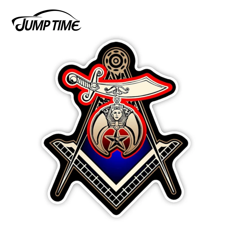 JumpTime 13 см x 10 8 масонский Шрайнер компас квадратная наклейка забавная