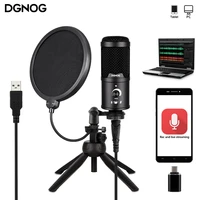 usb microphone for pc gaming professional condense microphone with mute button for computer laptop studio recording