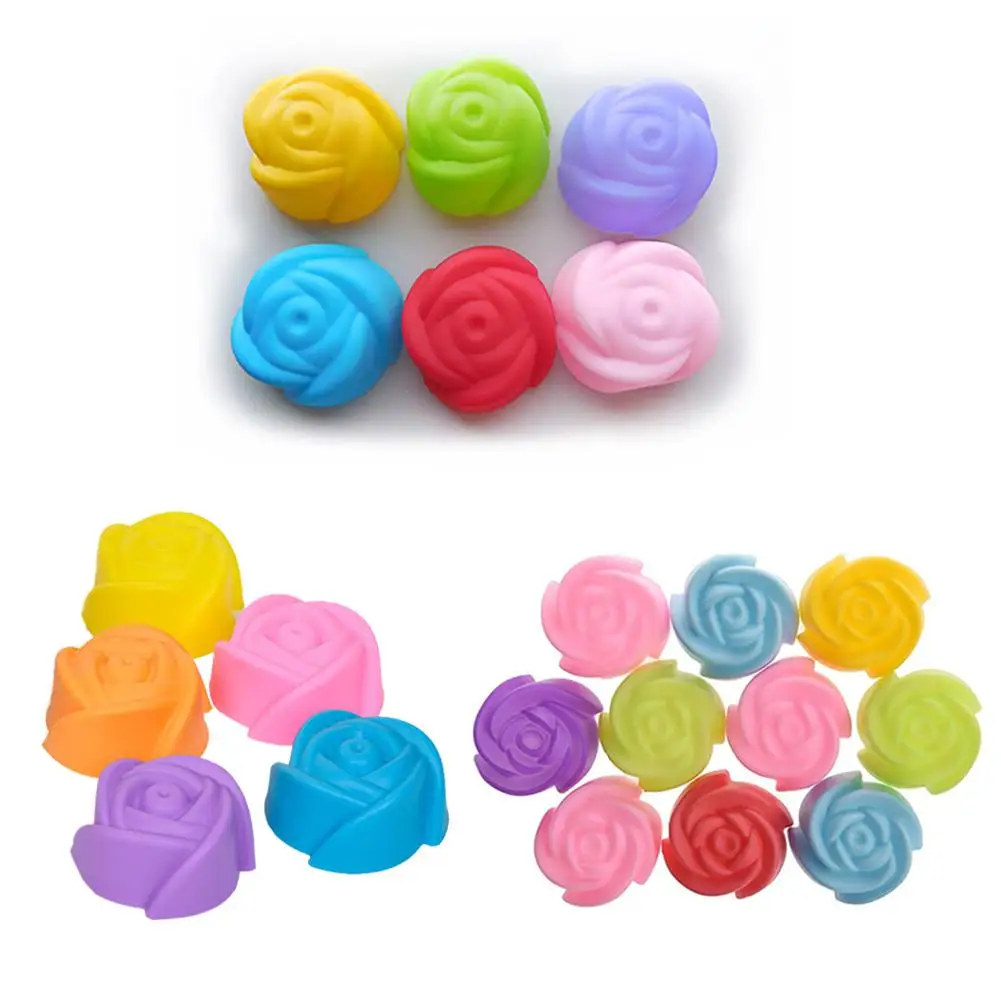 Роза дизайн выпечки мини формочки для маффинов Многоразовые безопасные