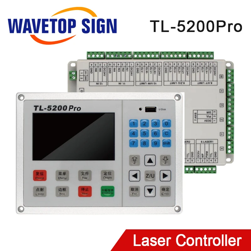 WaveTopSign TL 5200Pro Co2 лазерный контроллер движения двойная головка двойное руководство