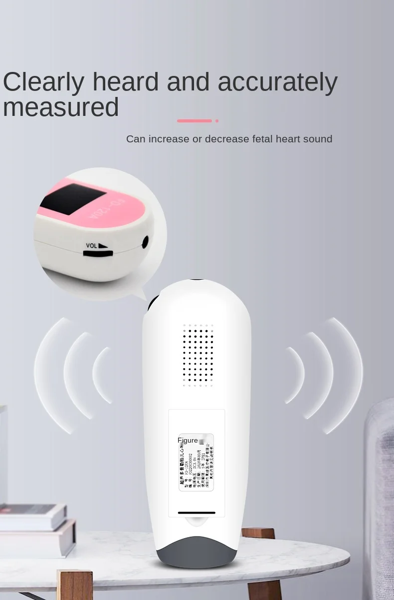 

zq Fetus-Voice Meter Household Monitoring Monitor Pregnant Women's Fetal Heart Stethoscope Doppler Fetal Movement Counter