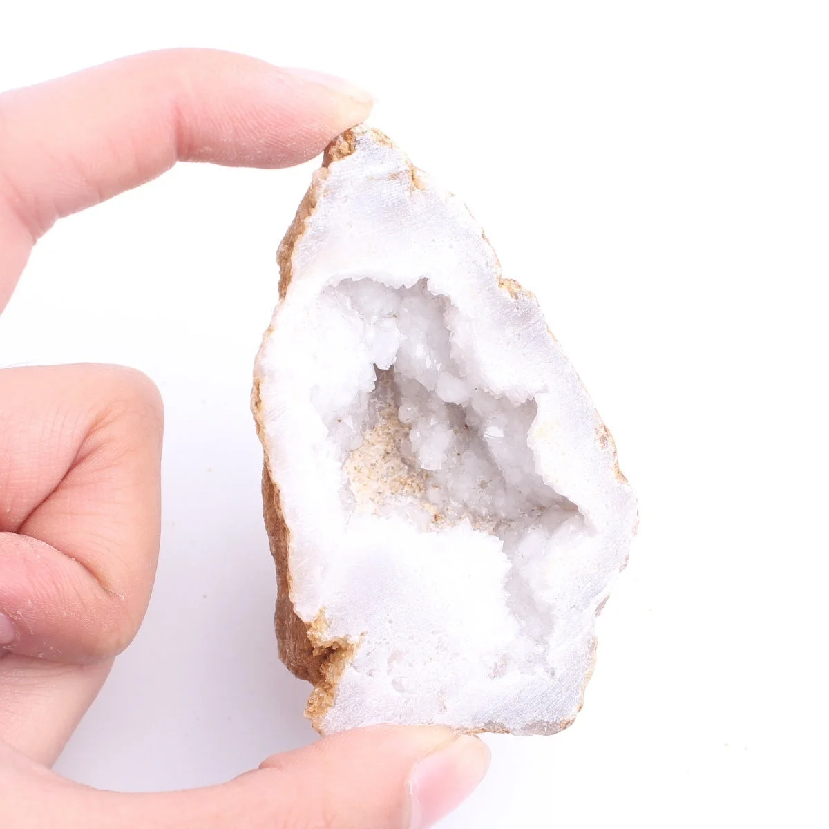 1 шт. натуральный белый Агат кристаллический геодезический кварц образец