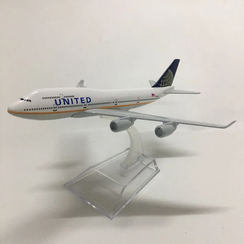 JASON TUTU 16 см Юнайтед Боинг B747 400 Модель самолета аэроплана самолет литьевая модель