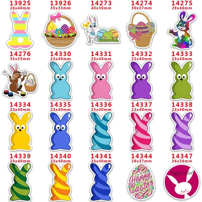 

DIY Craft Supplies Sewing Accessories Cartoon Easter Day Printed Planar Resins Mold 10 Pieces. PR-13925
