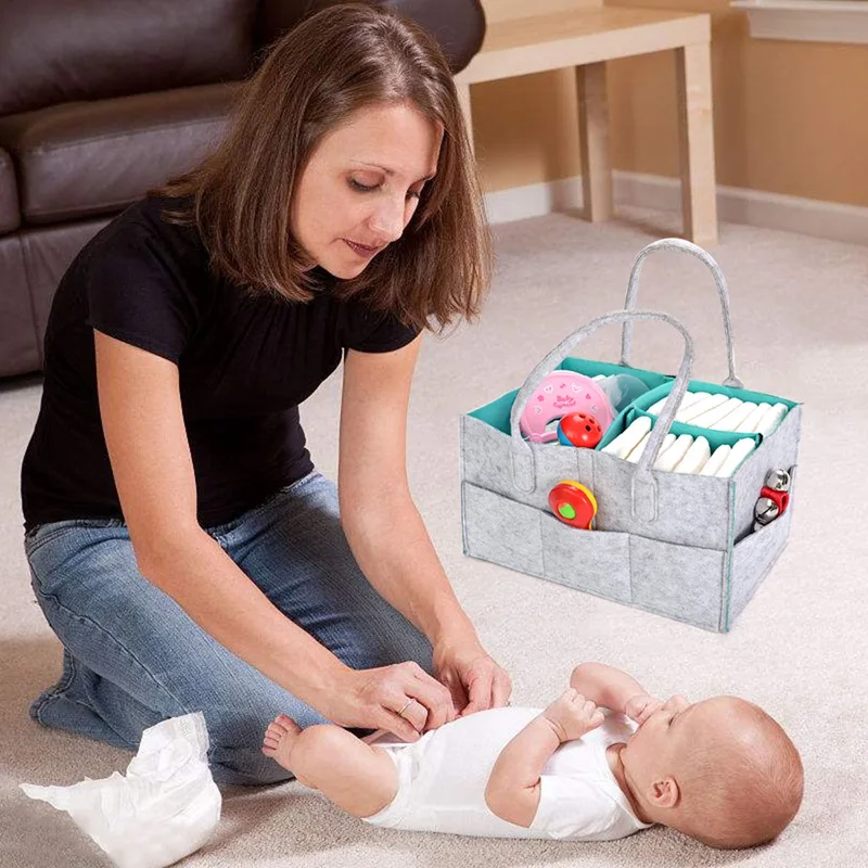 Baffect 1 шт. фетровые детские пеленки Caddy Органайзер складная корзина для хранения