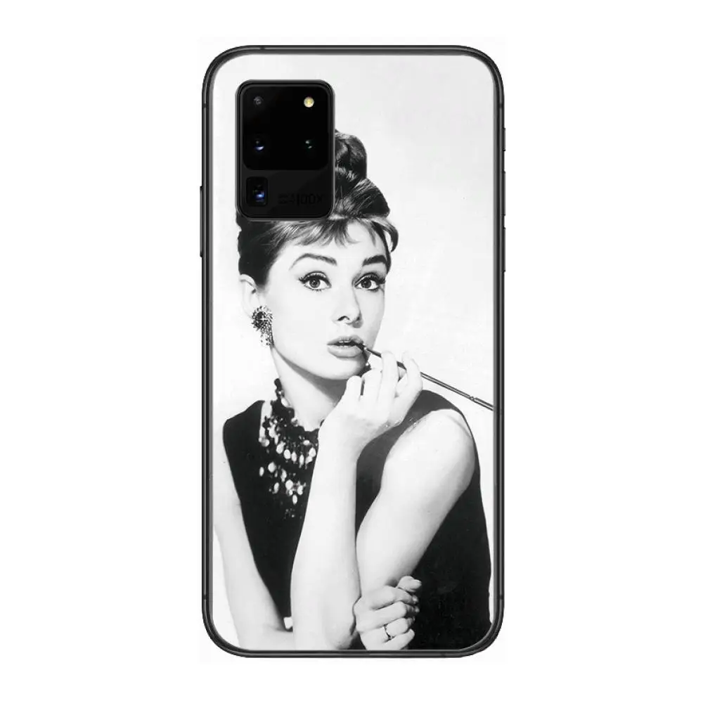 

Famous Elegant Audrey Hepburn Phone cover hull For SamSung Galaxy S 6 7 8 9 10 20 21 Plus Edge E note 5G Lite Ultra black soft