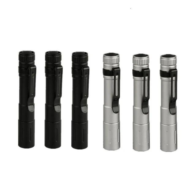 silver 3 black 3 6 шт портативный мини Penlight Xpe светодиодный мигающий фонарик карманный свет водонепроницаемый фонарь для ночной рыбалки - Испускаемый цвет: silver 3 black 3