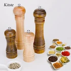 Измельчитель для перца и специй Kitste, деревянная бутылка для грубой соли и перца, кухонный инструмент для приправ, набор кухонных шлифовальных инструментов для барбекю 5 