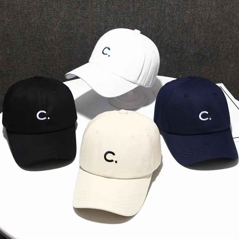 Baseball Cap C Letter Embroidery Pattern Hip Hop Wild Caps Solid Color Men's Outdoor Casual Spring Autumn Hat