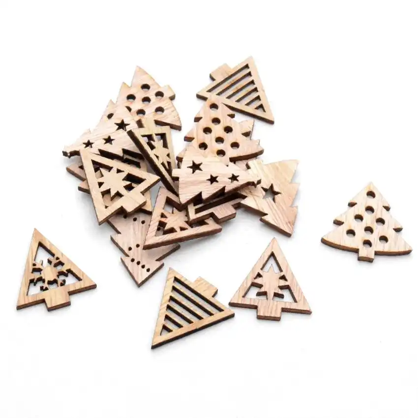 Деревянное украшение для новогодней елки 25 шт. украшения скрапбукинга стильные